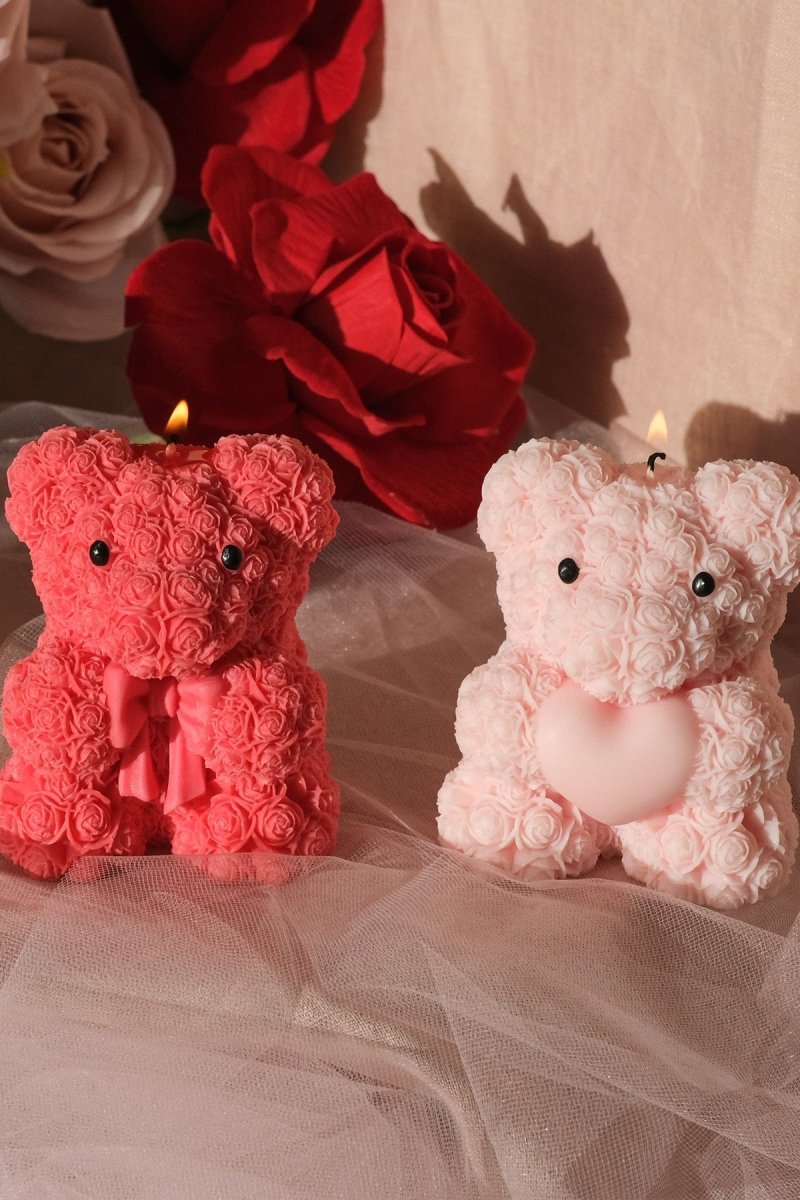 Teddy Bear Rose Candle Joe's Haven Teddy Bear Rose Candle Joe's Haven