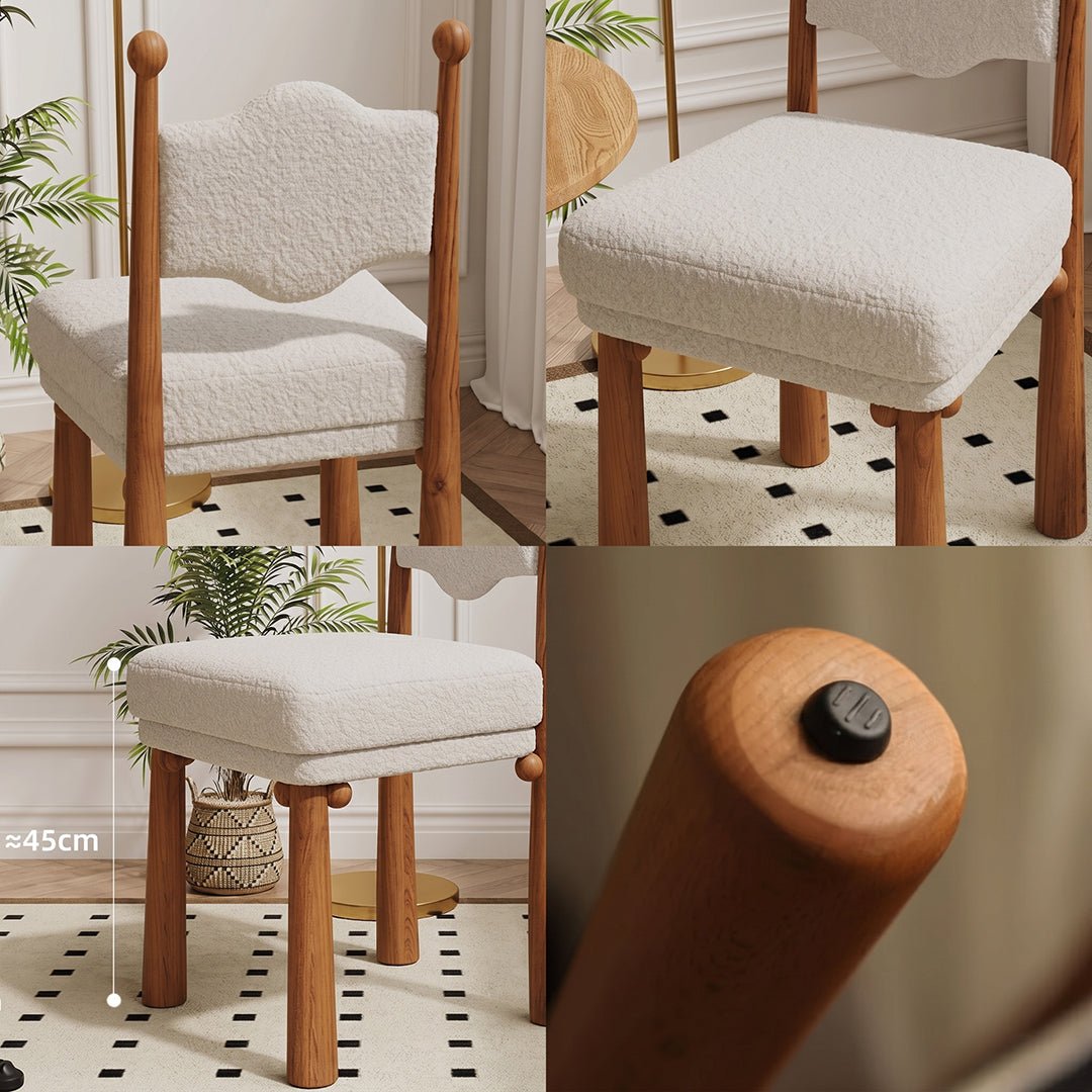 Tessa Dining Chair, Boucle - Joe’s Haven