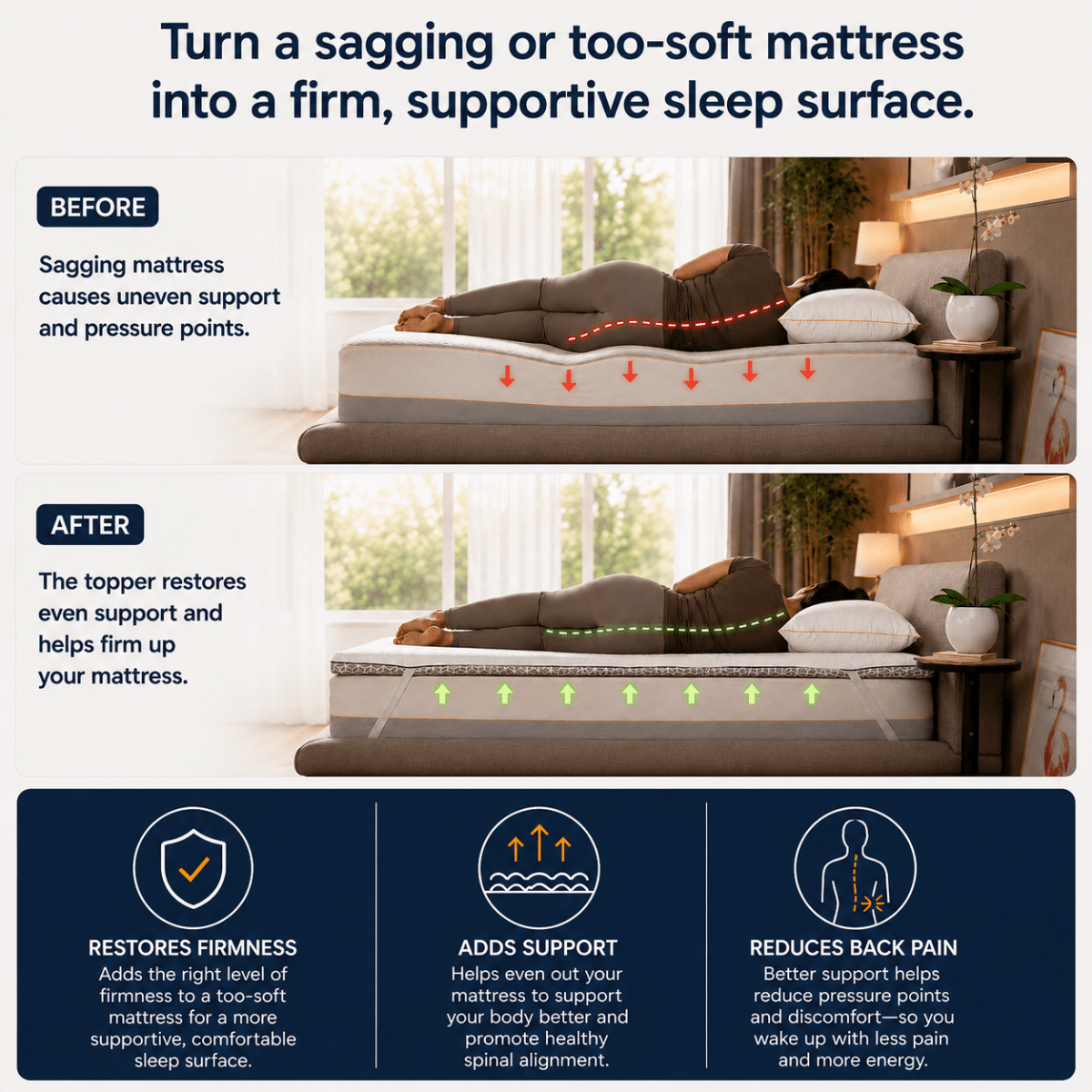 Brightr® Titan 2 in 1 Mattress Topper - Joe’s Haven