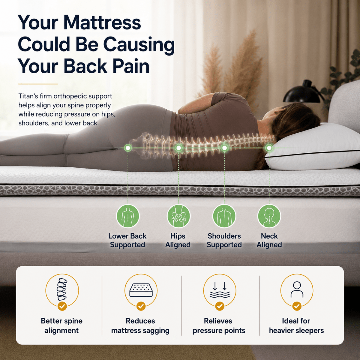 Brightr® Titan 2 in 1 Mattress Firm Mattress Topper - Medium/Firm - Joe’s Haven