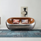 Aviator Airplane Tub Two Seater Sofa, Aluminum Loveseat - Joe’s Haven