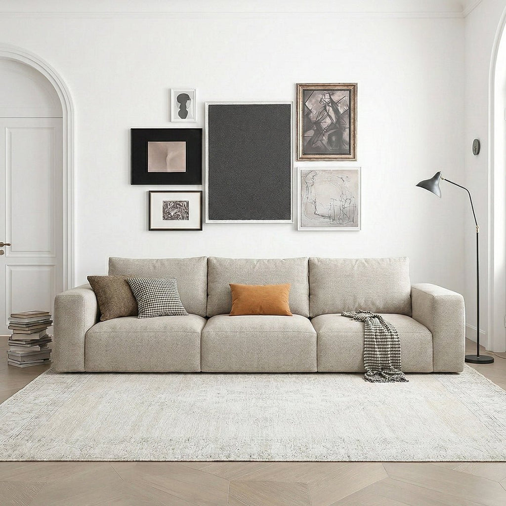 Lionel Two Seater Sofa, Linen - Joe’s Haven