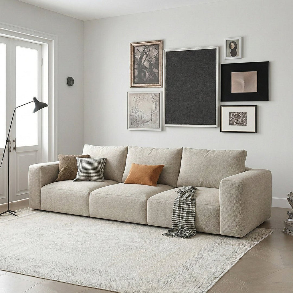 Lionel Two Seater Sofa, Linen - Joe’s Haven