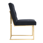 Siena Tufted Velvet Dining Chair – Gold Frame, Modern Luxury Accent - Joe’s Haven