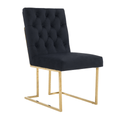 Siena Tufted Velvet Dining Chair – Gold Frame, Modern Luxury Accent - Joe’s Haven