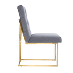 Siena Tufted Velvet Dining Chair – Gold Frame, Modern Luxury Accent - Joe’s Haven
