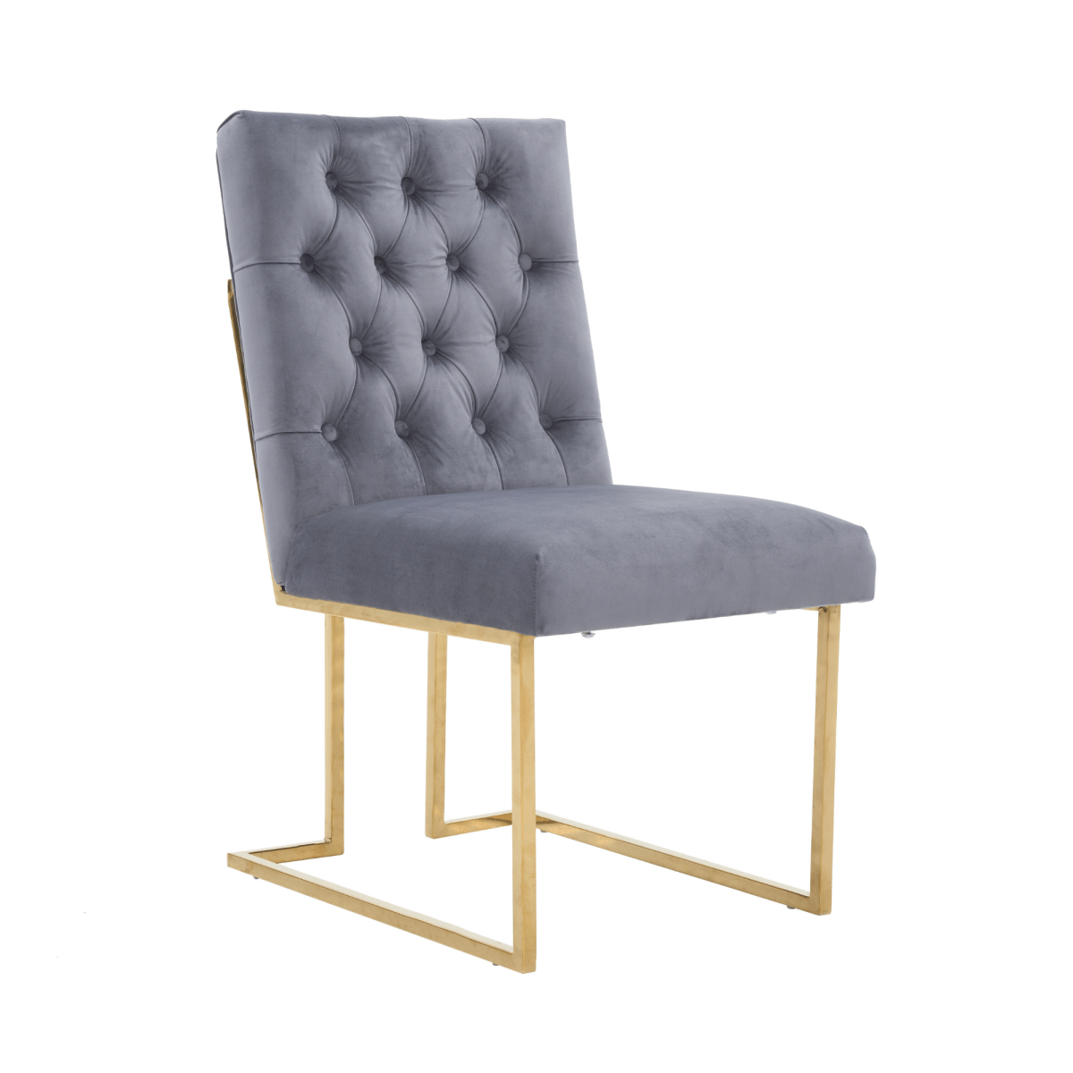 Siena Tufted Velvet Dining Chair – Gold Frame, Modern Luxury Accent - Joe’s Haven