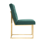Siena Tufted Velvet Dining Chair – Gold Frame, Modern Luxury Accent - Joe’s Haven