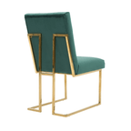 Siena Tufted Velvet Dining Chair – Gold Frame, Modern Luxury Accent - Joe’s Haven