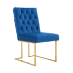 Siena Tufted Velvet Dining Chair – Gold Frame, Modern Luxury Accent - Joe’s Haven