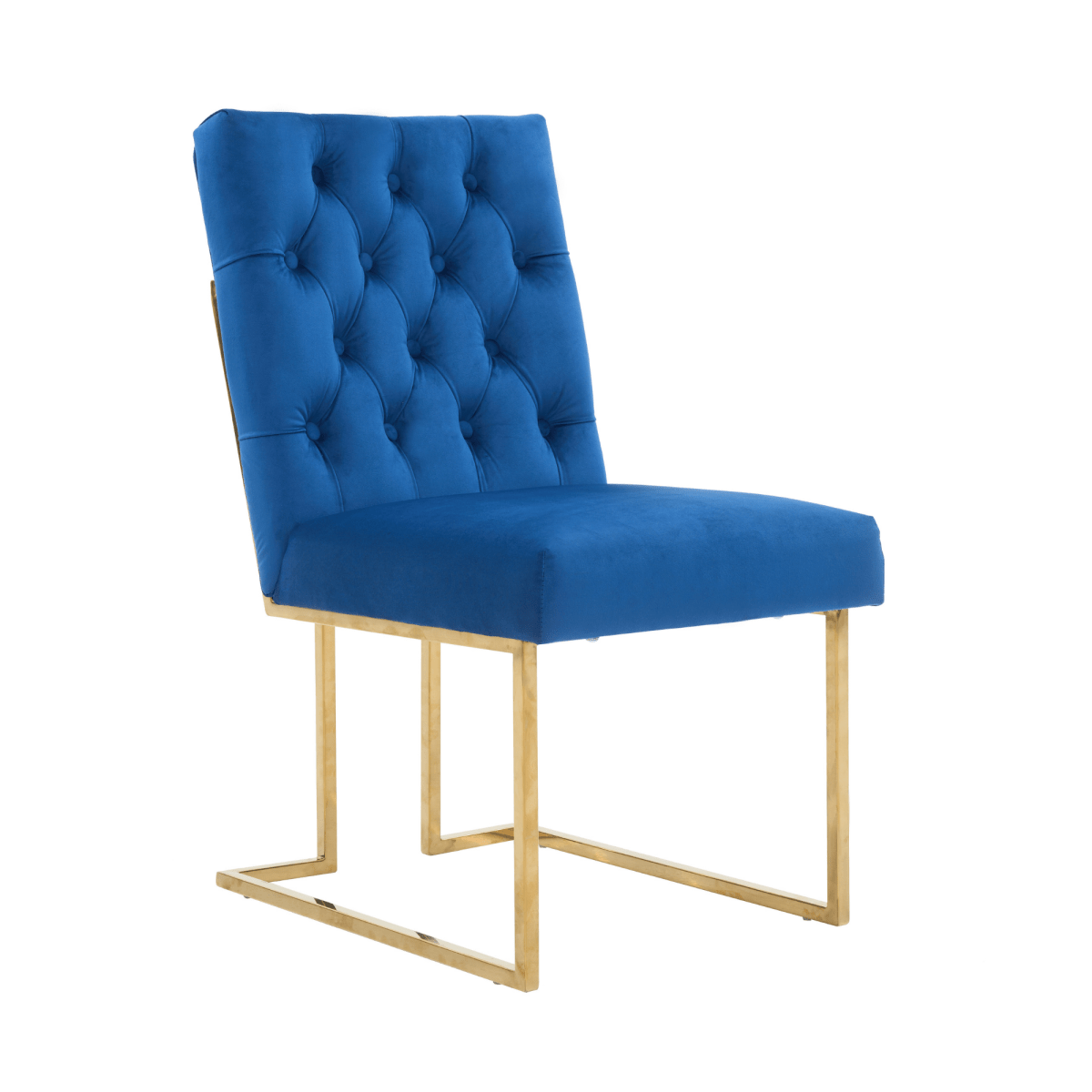 Siena Tufted Velvet Dining Chair – Gold Frame, Modern Luxury Accent - Joe’s Haven