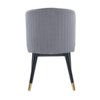 Sofina Modern Velvet Dining Chair with Tufted Back – Wooden Frame & Gold - Tipped Rubberwood Legs - Joe’s Haven