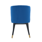 Sofina Modern Velvet Dining Chair with Tufted Back – Wooden Frame & Gold - Tipped Rubberwood Legs - Joe’s Haven