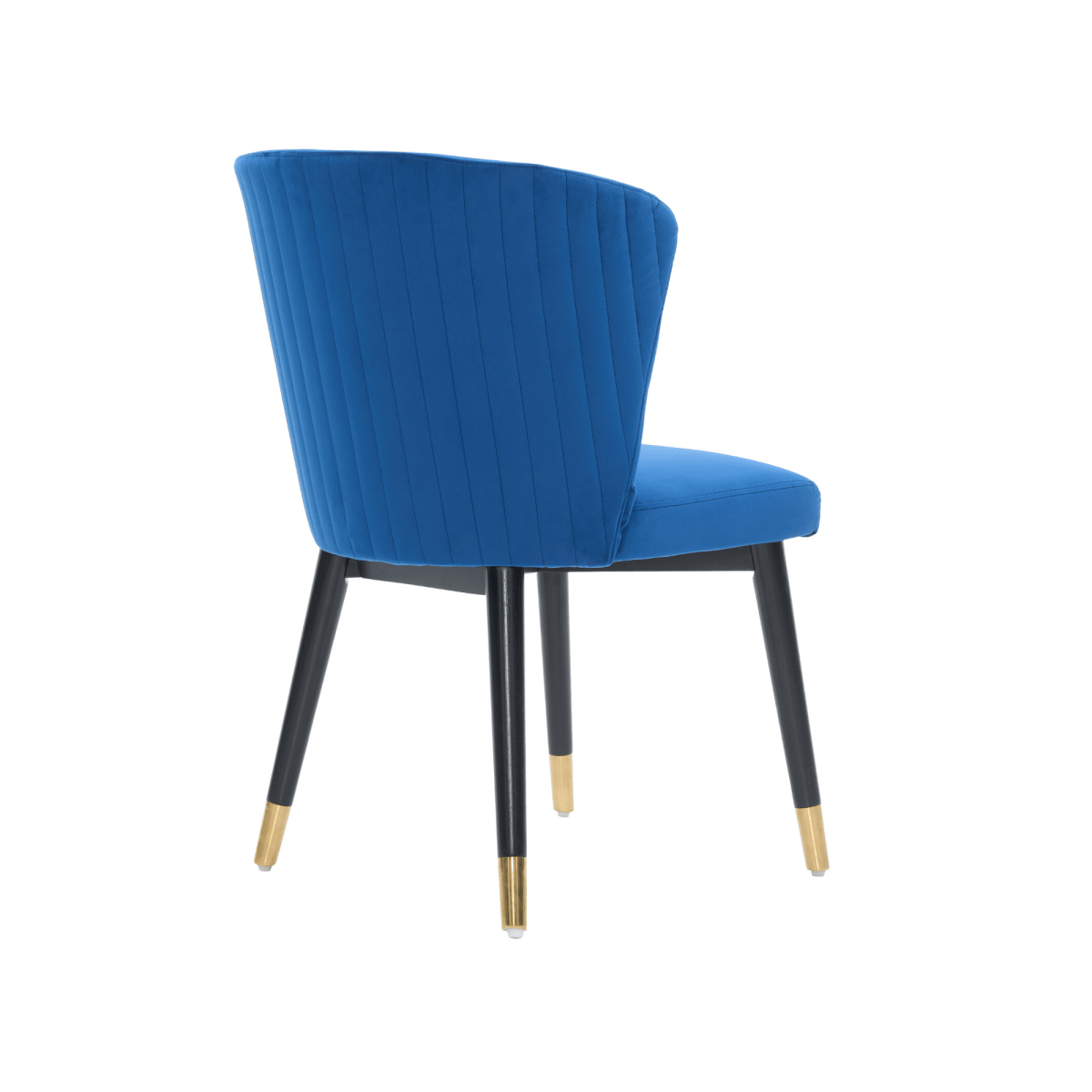 Sofina Modern Velvet Dining Chair with Tufted Back – Wooden Frame & Gold - Tipped Rubberwood Legs - Joe’s Haven