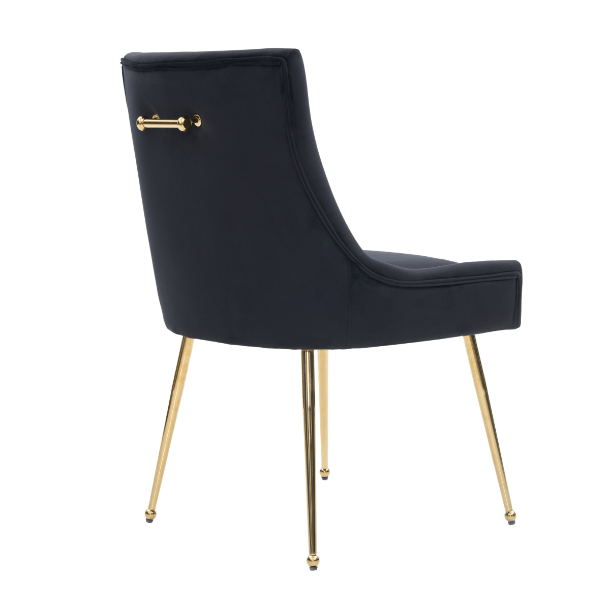 Viviana Velvet Dining Chair – Gold Legs, Ring Handle & Modern Accent - Joe’s Haven