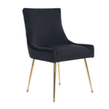 Viviana Velvet Dining Chair – Gold Legs, Ring Handle & Modern Accent - Joe’s Haven