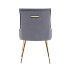 Viviana Velvet Dining Chair – Gold Legs, Ring Handle & Modern Accent - Joe’s Haven