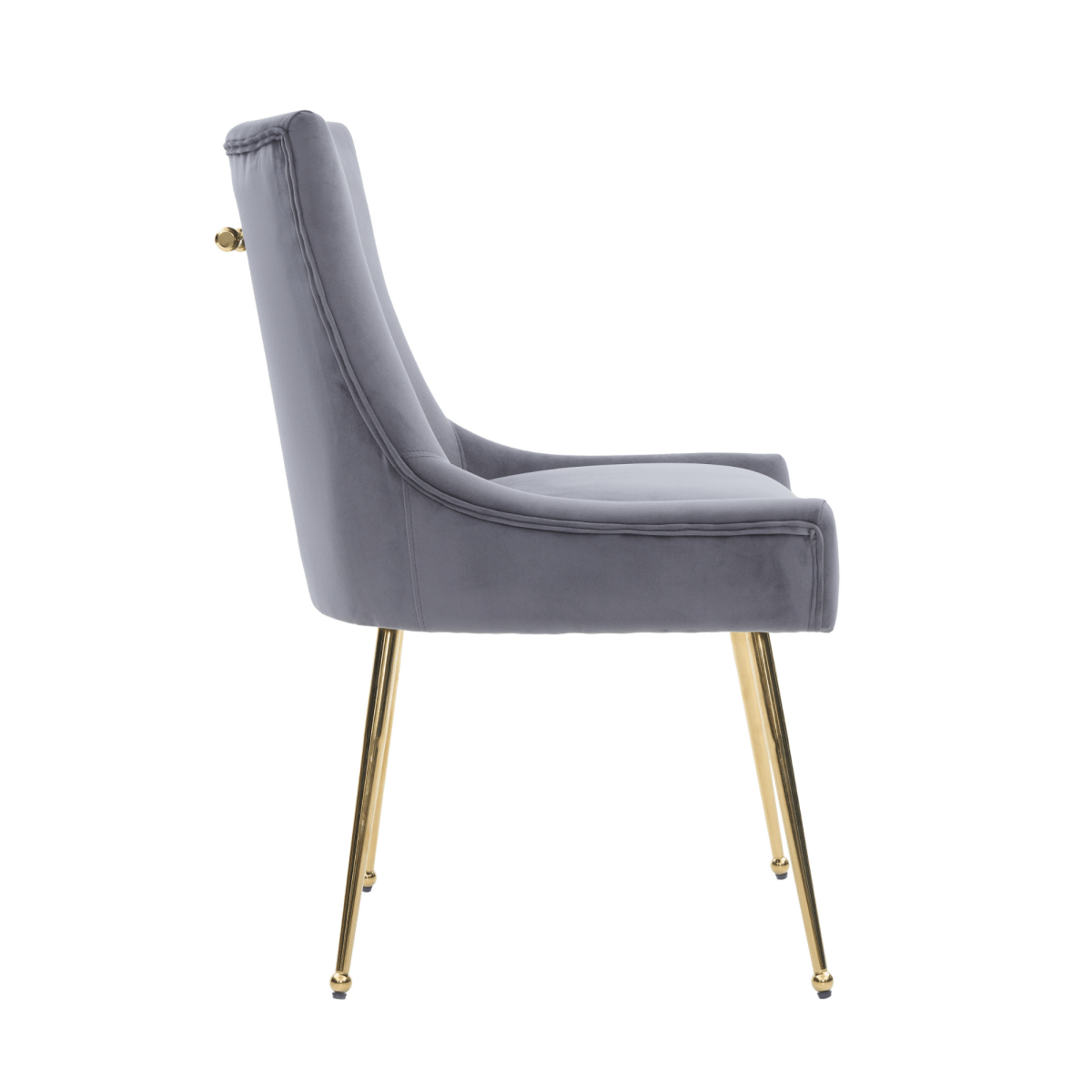 Viviana Velvet Dining Chair – Gold Legs, Ring Handle & Modern Accent - Joe’s Haven