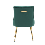 Viviana Velvet Dining Chair – Gold Legs, Ring Handle & Modern Accent - Joe’s Haven