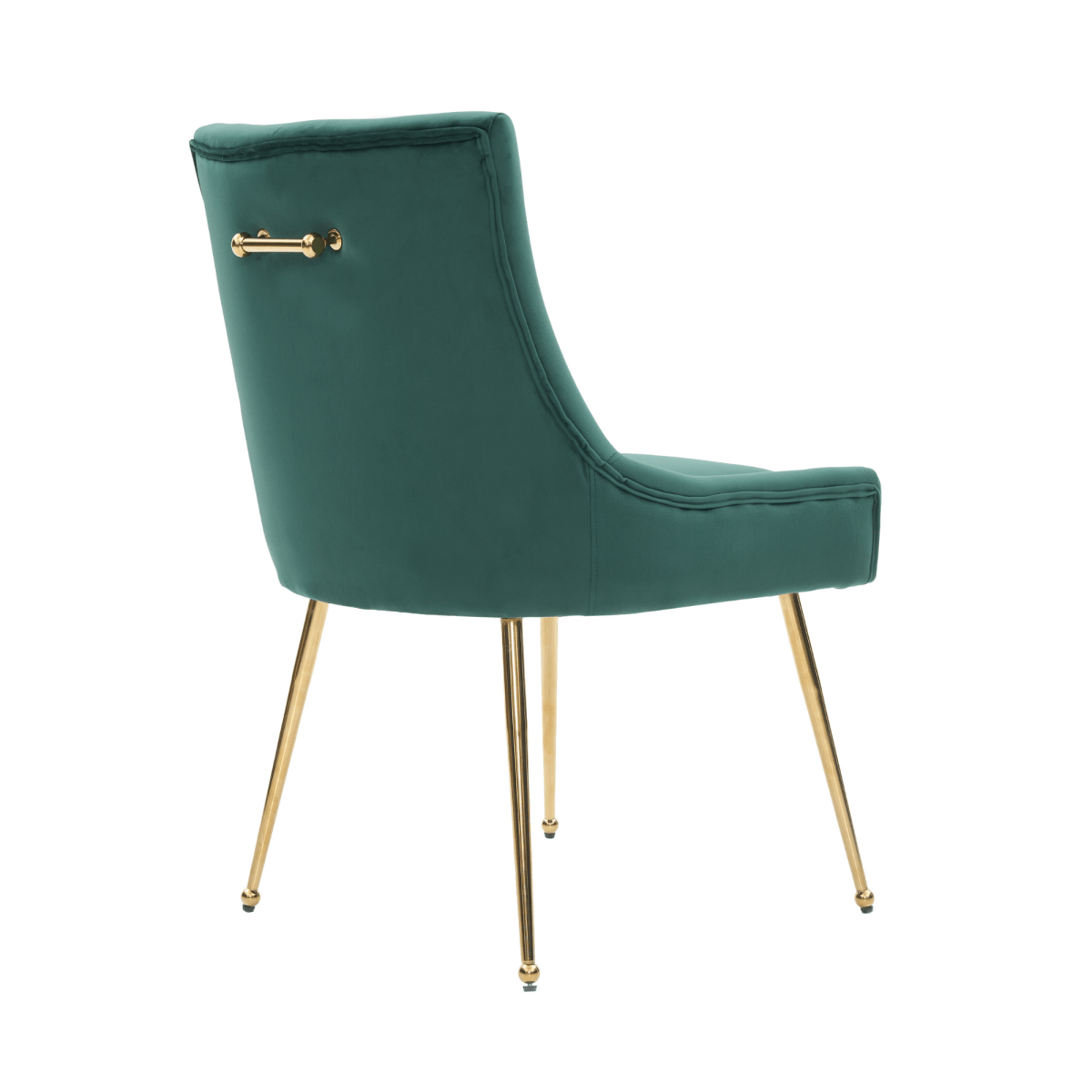 Viviana Velvet Dining Chair – Gold Legs, Ring Handle & Modern Accent - Joe’s Haven