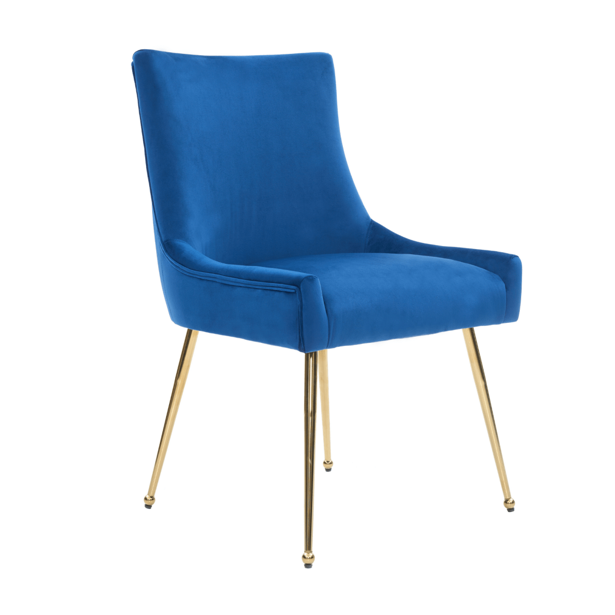 Viviana Velvet Dining Chair – Gold Legs, Ring Handle & Modern Accent - Joe’s Haven