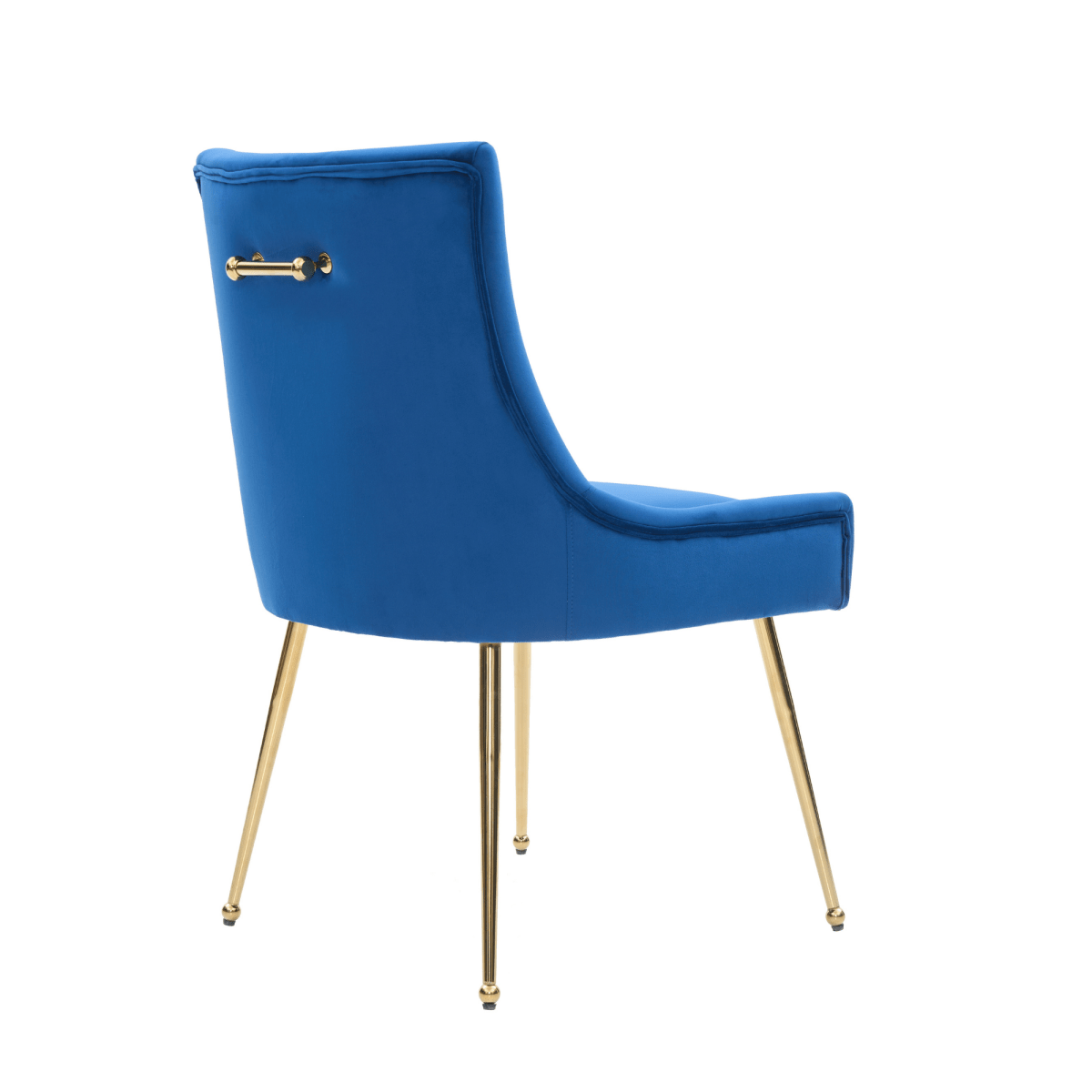 Viviana Velvet Dining Chair – Gold Legs, Ring Handle & Modern Accent - Joe’s Haven