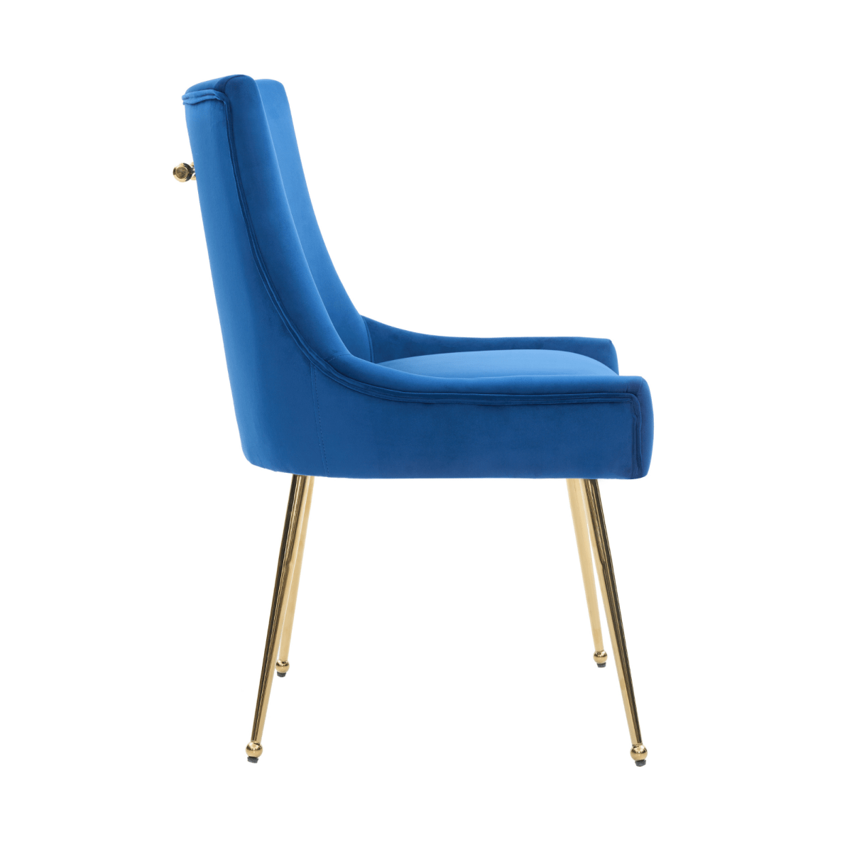 Viviana Velvet Dining Chair – Gold Legs, Ring Handle & Modern Accent - Joe’s Haven