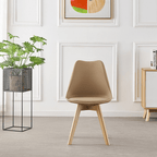 5PCs Dining Set - a Black Halo Dining Table & Set of 4 Lorenzo Tulip chairs with Padded Seat - Joe’s Haven