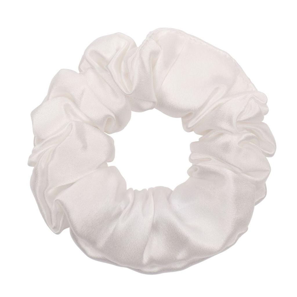 White Silk Scrunchie - Regular - Joe’s Haven