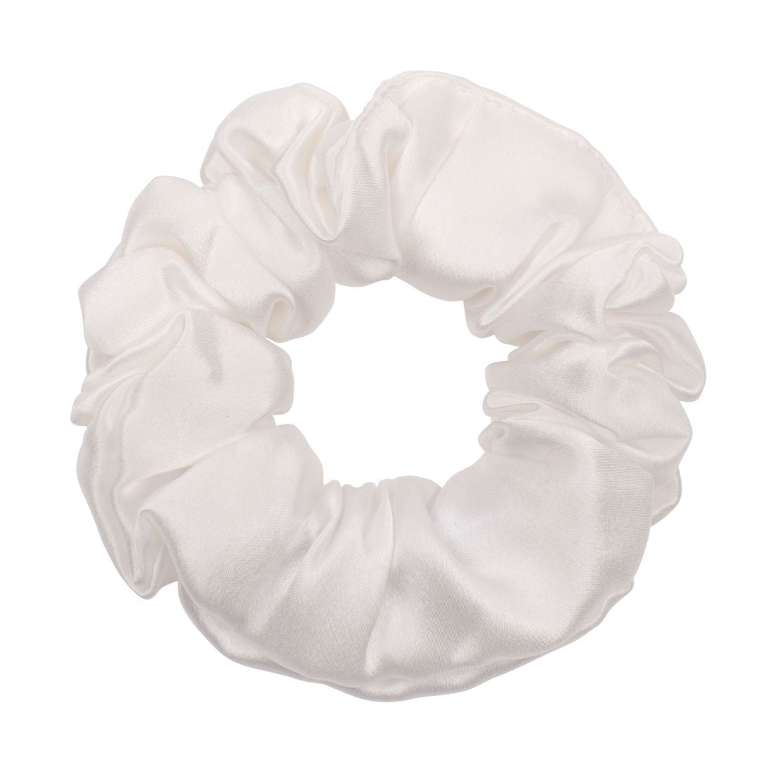 White Silk Scrunchie - Regular - Joe’s Haven