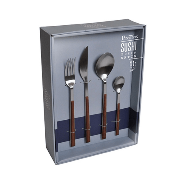Pintinox Sushi Mahogany Cutlery Set - 24 Piece - Joe’s Haven