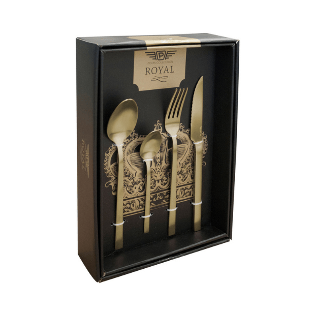 Pintinox Duke Satin Gold Cutlery Set - 24 Piece - Joe’s Haven