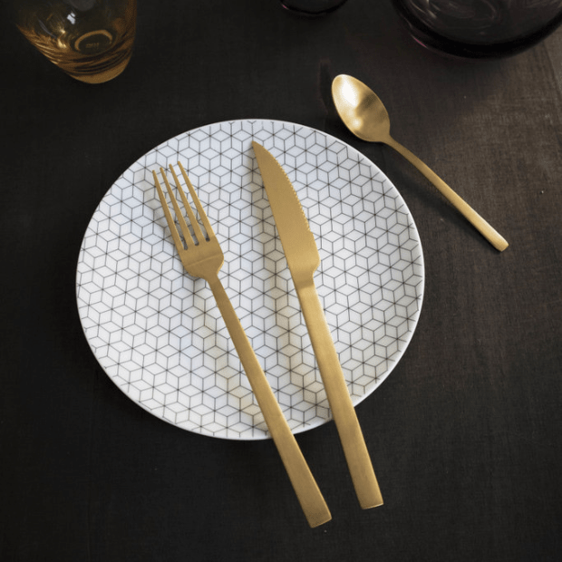 Pintinox Duke Satin Gold Cutlery Set - 24 Piece - Joe’s Haven
