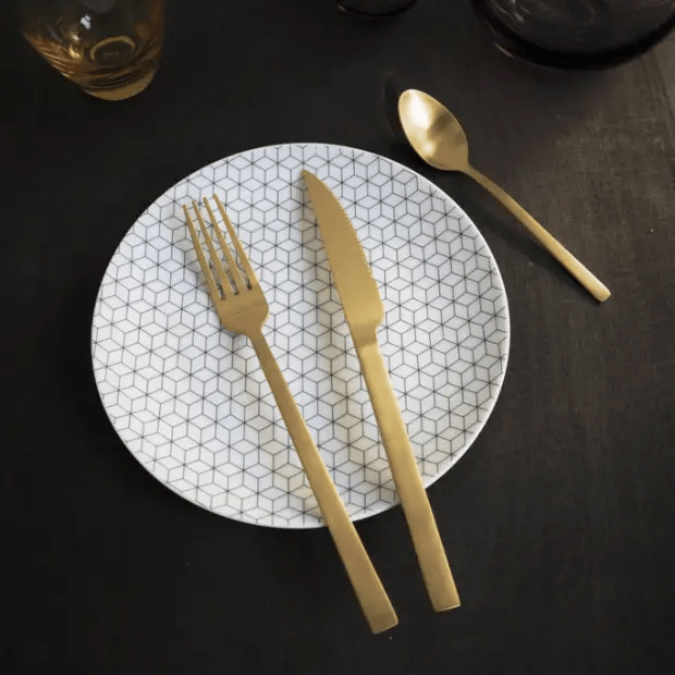 Pintinox Duke Satin Gold Cutlery Set - 24 Piece - Joe’s Haven