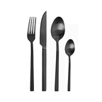 Pintinox Duke Satin Black Cutlery Set - 24 Piece - Joe’s Haven