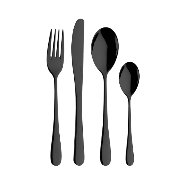 Pintinox Princess Black Cutlery Set - 24 Piece - Joe’s Haven