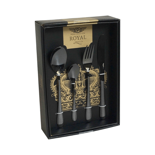 Pintinox Princess Black Cutlery Set - 24 Piece - Joe’s Haven