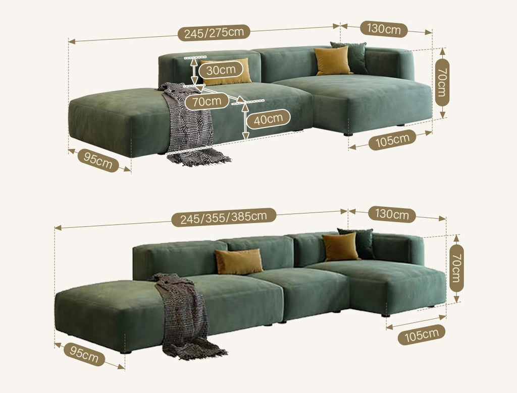 Valentina Three Seater Sofa, Four Seater, Corner Sofa, Velvet - Joe’s Haven