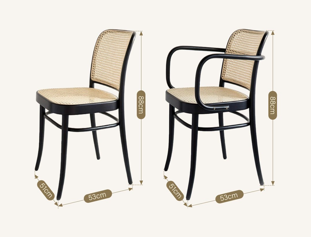 Vanesa Rattan Dining Chair, Oak - Joe’s Haven