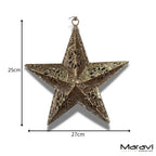 Varnika Metal Hanging Star Decoration Gold - Joe’s Haven