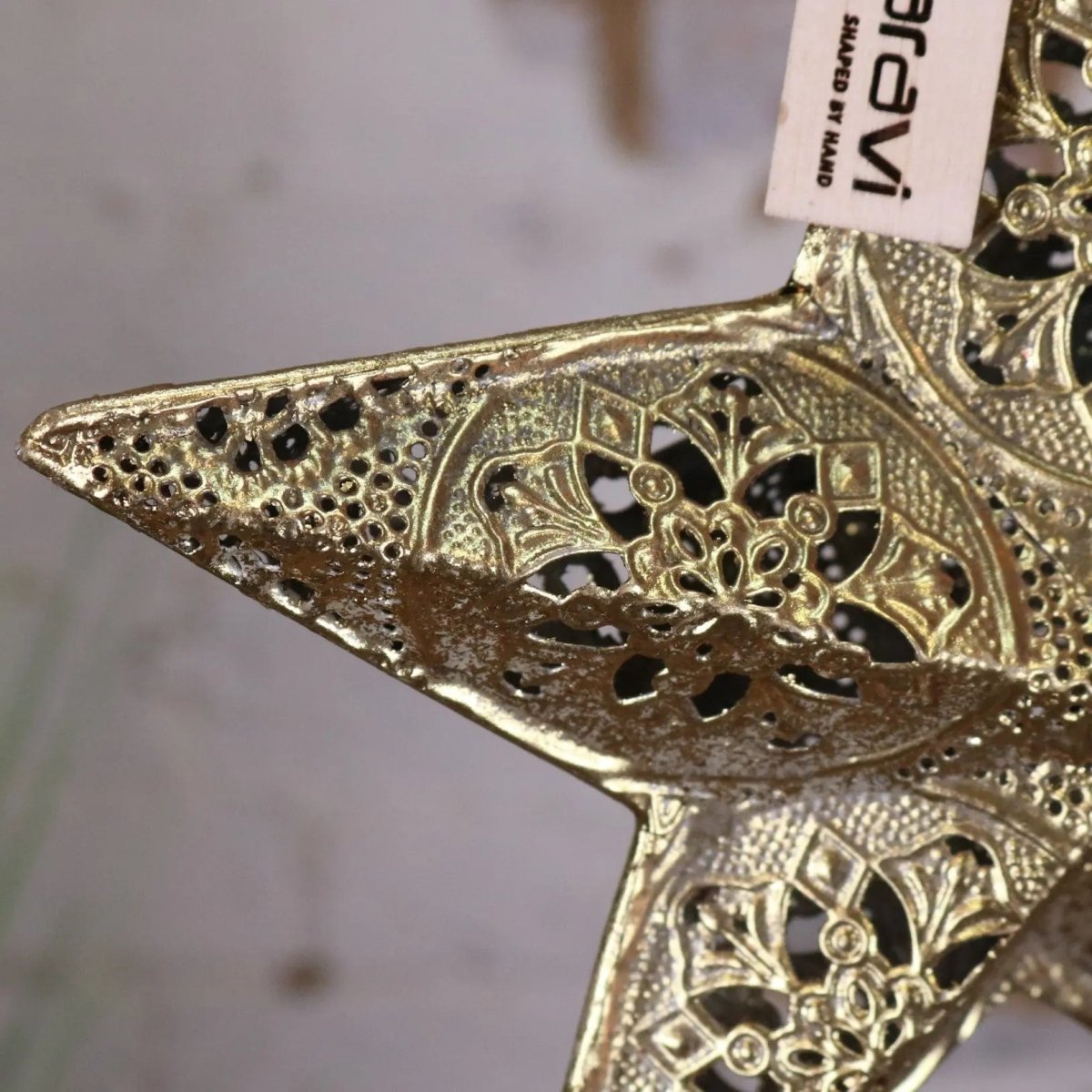 Varnika Metal Hanging Star Decoration Gold - Joe’s Haven