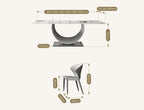 Vera Dining Table & Chairs, Sintered Stone, White - Joe’s Haven