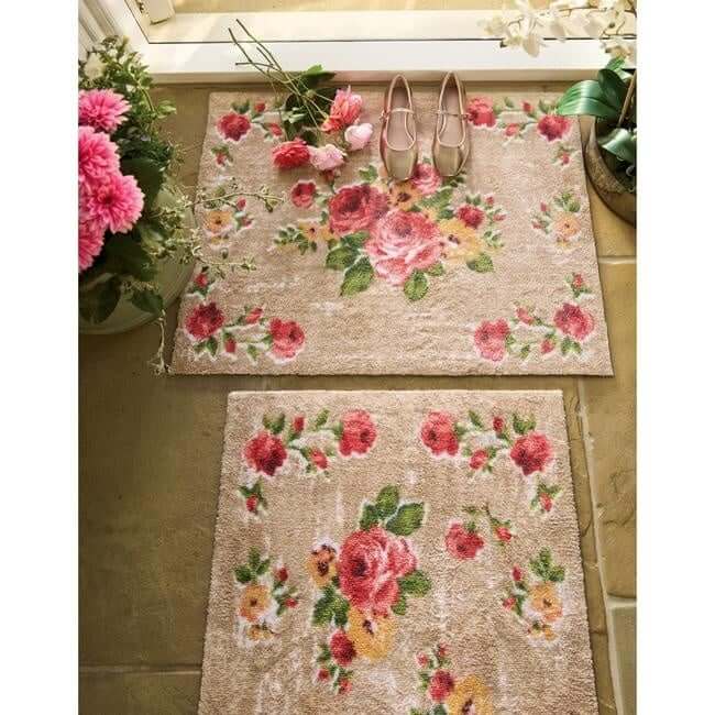 Eco-Friendly Washable Floral Mat
