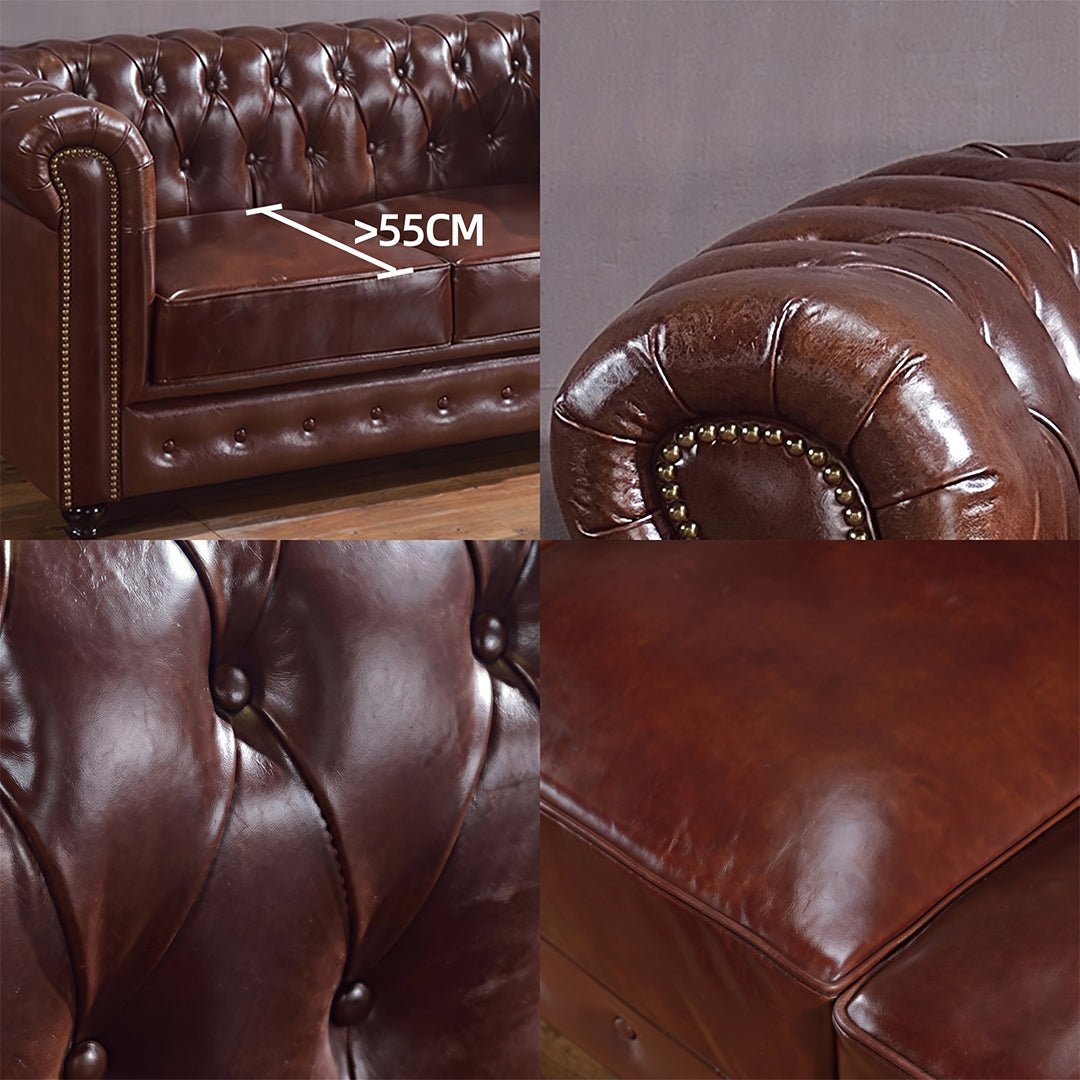 Vintage Chesterfield Three Seater Sofa - Joe’s Haven