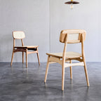 Hans Style Rattan Dining Chair, Light Oak