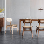 Hans Style Rattan Dining Chair, Light Oak