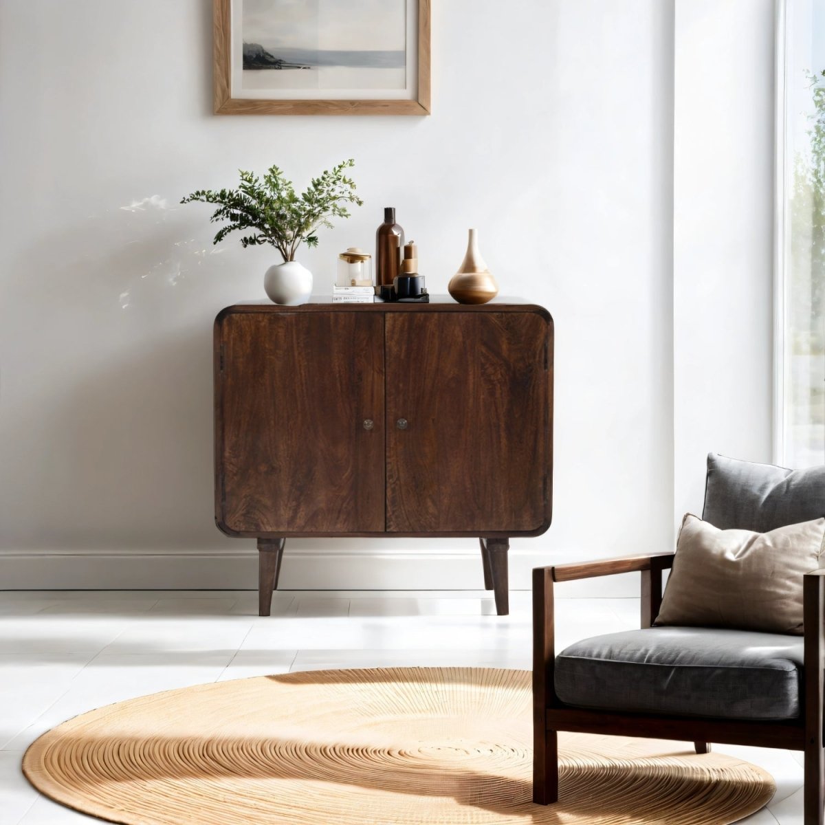 Franklin Dark Mango Wood 2 Door Sideboard - Joe’s Haven