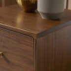 Wright Narrow Walnut Bedside Table - Joe’s Haven