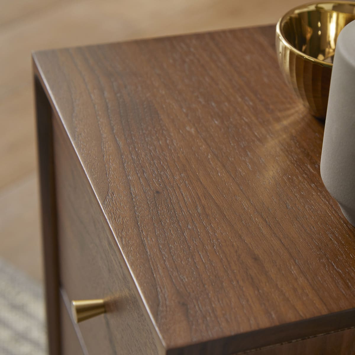 Wright Narrow Walnut Bedside Table - Joe’s Haven