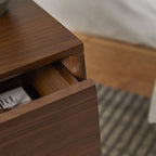 Wright Narrow Walnut Bedside Table - Joe’s Haven